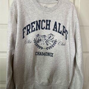 Gray French Alps Ski Club Sweater